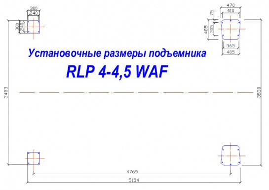 RLP4-4_5 WAF Установочные размеры
