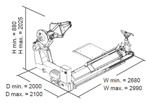 monty 5800 B_monty 5800 WL Hofmann dimentions_размеры