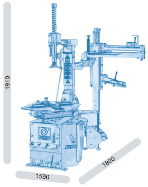 Шиномонтажный станок Giuliano S226 Pro, ГАРО , габариты