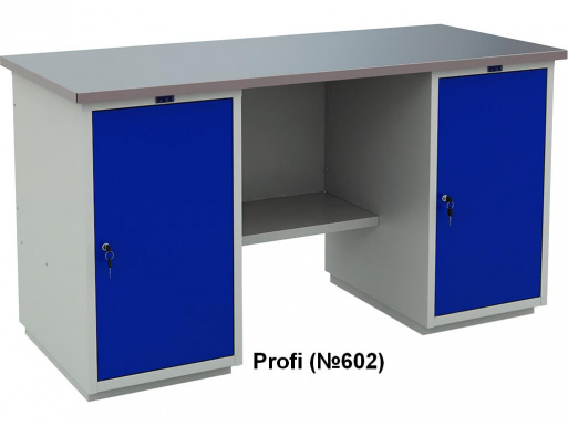 PROFI (№602) Верстак двухтумбовый дверка/дверка Промет