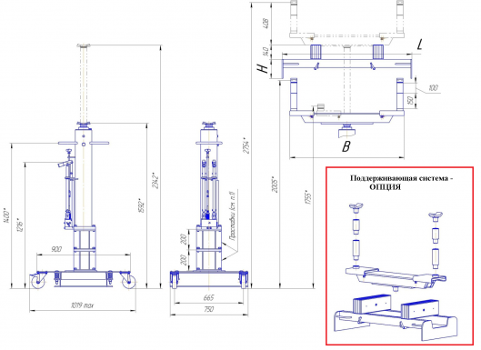 П114-Е-10-2 _ П114Е-16-2  Подъемник канавный напольный