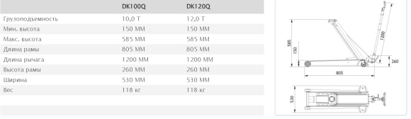 DK120Q DK100Q AC Hydraulic домкрат