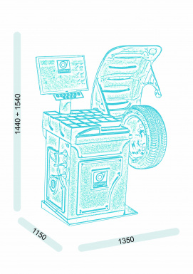 Балансировочный стенд S835 габариты, АО ГАРО-Трейд