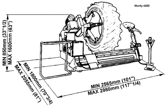 Monty 4400 Hofmann — размеры