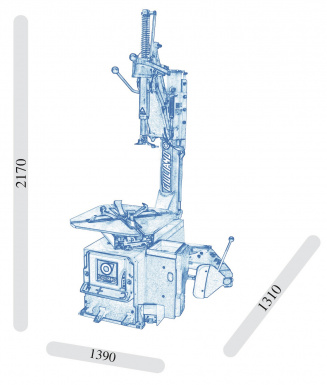Шиномонтажный станок Giuliano S119 АО ГАРО-Трейд габариты