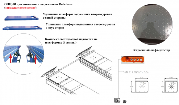 ОПЦИИ для ножничных подъемников Rudetrans