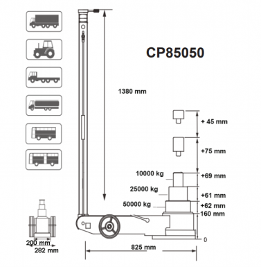CP85050 Chicago Pneumatic 50 тонн