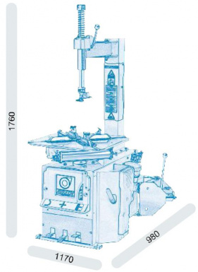 Легковой шиномонтажный станок Giuliano S116 габариты